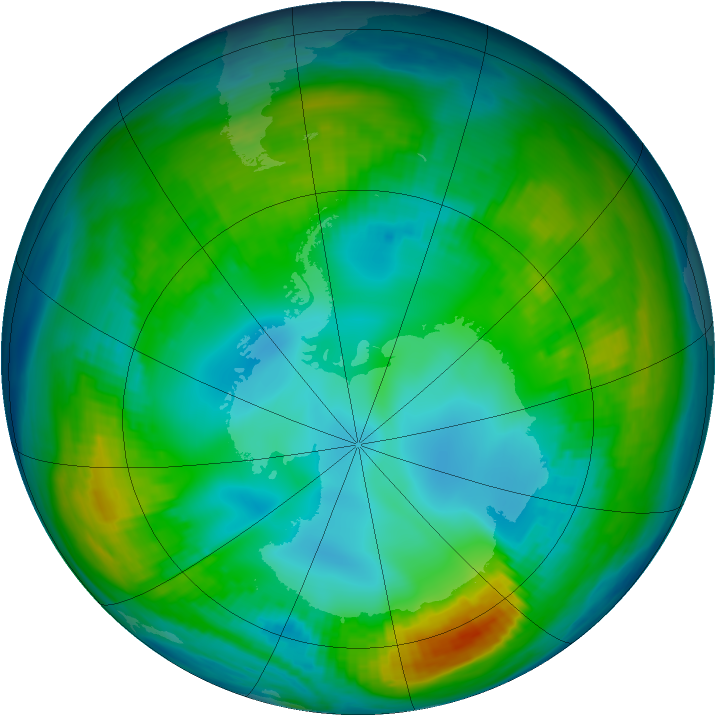 Antarctic ozone map for 11 May 1980